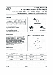 DataSheet STN1NK60Z pdf